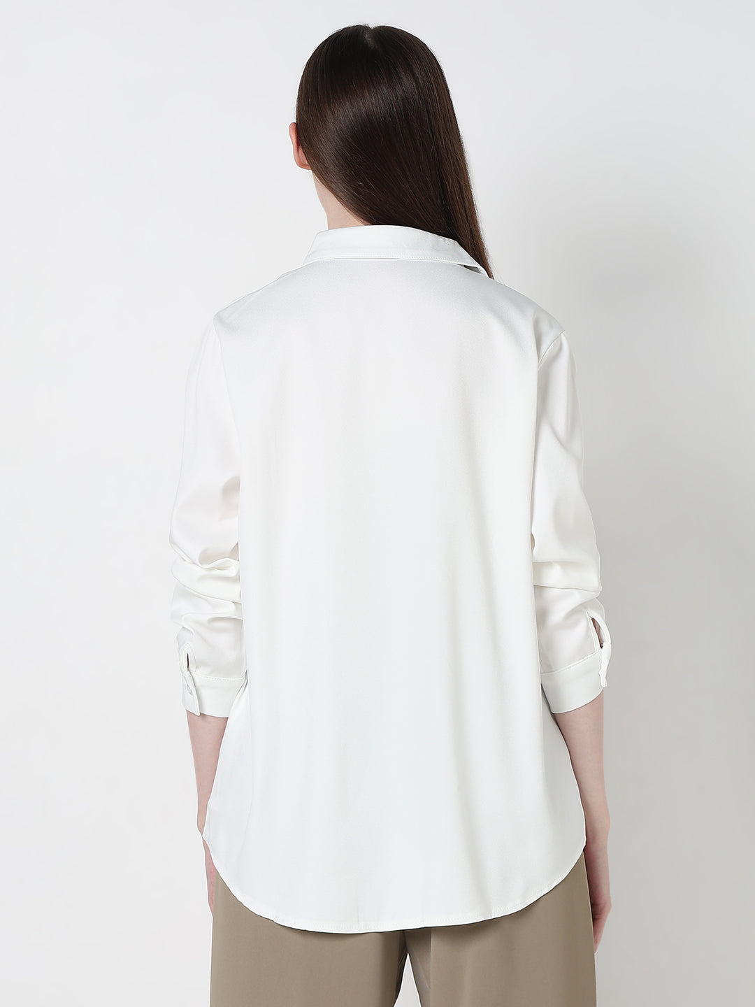 Women's White Regular Fit Shirt