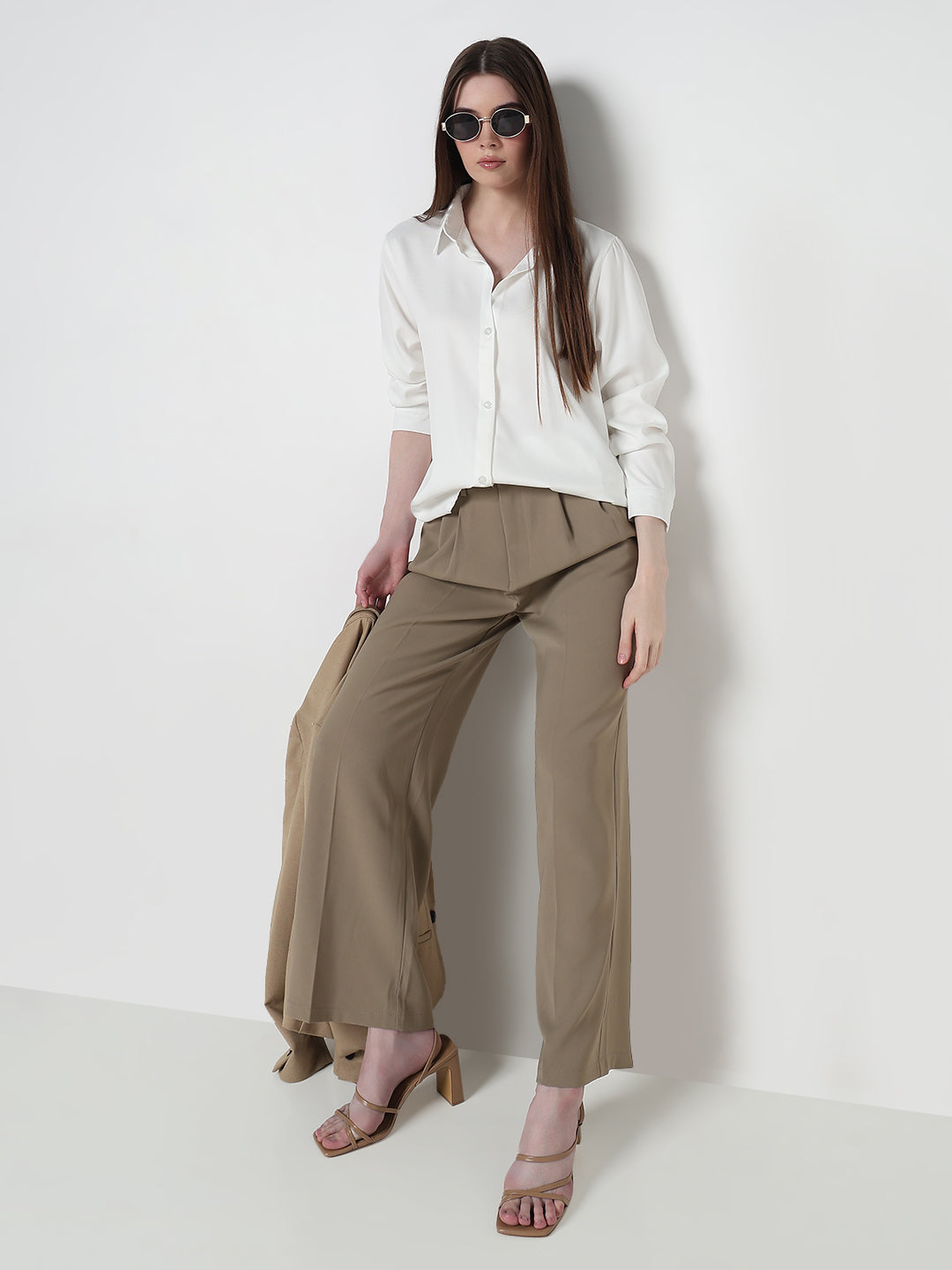 Women's White Regular Fit Shirt