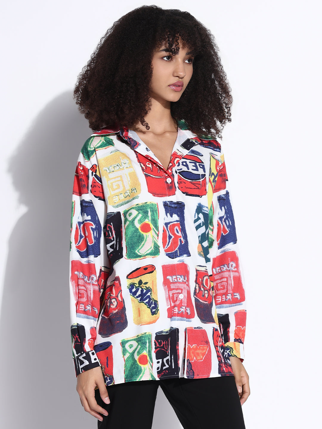 Women's Graphic Multi Oversized Shirt