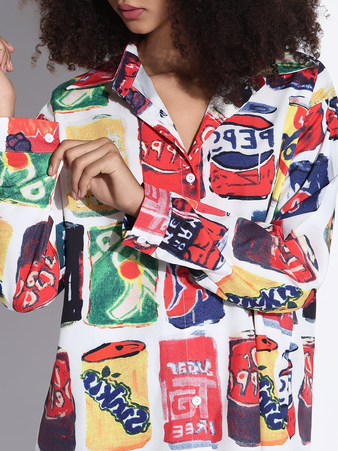Women's Graphic Multi Oversized Shirt