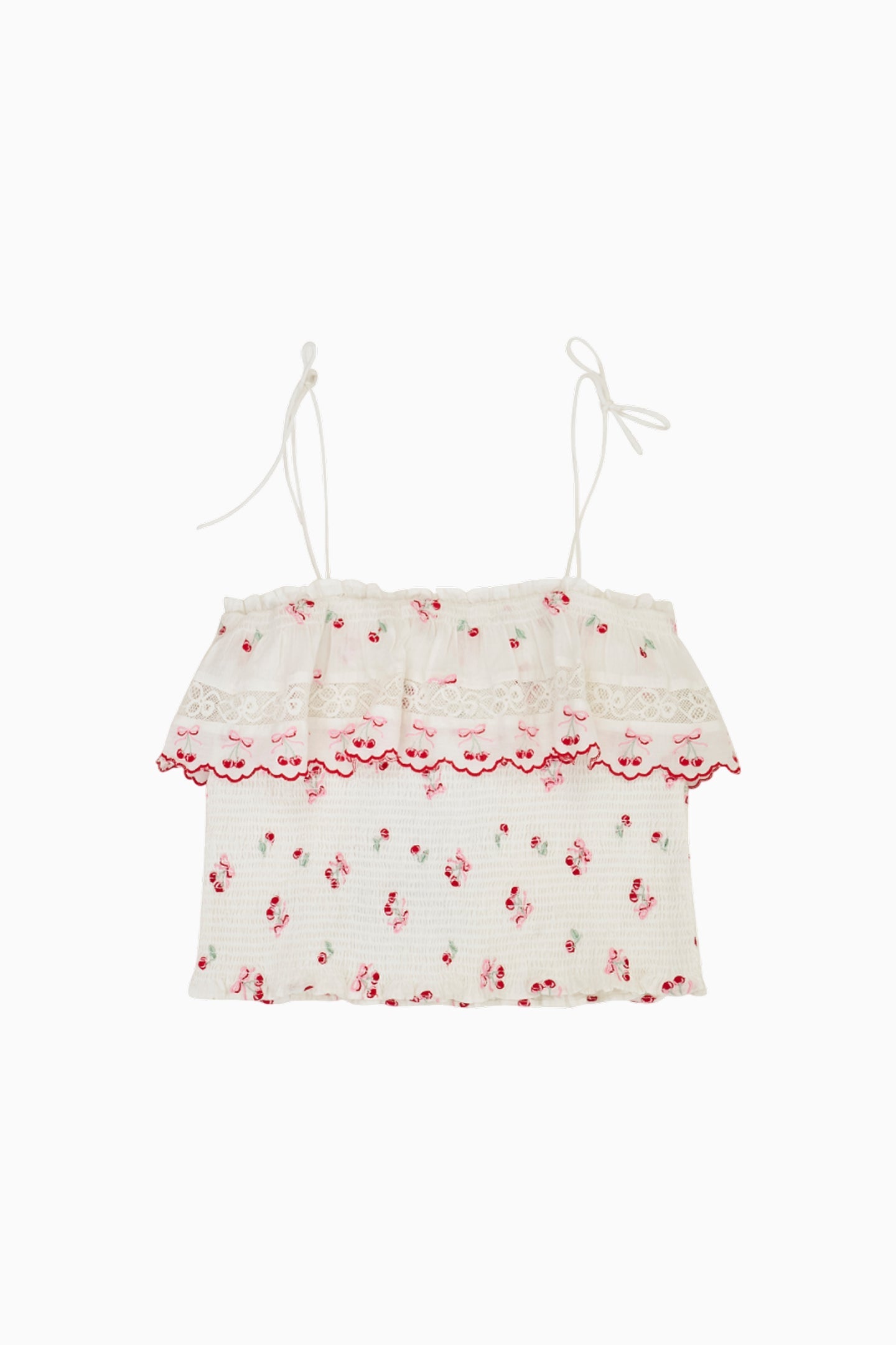 Girls Fatima Cotton Cherry Top