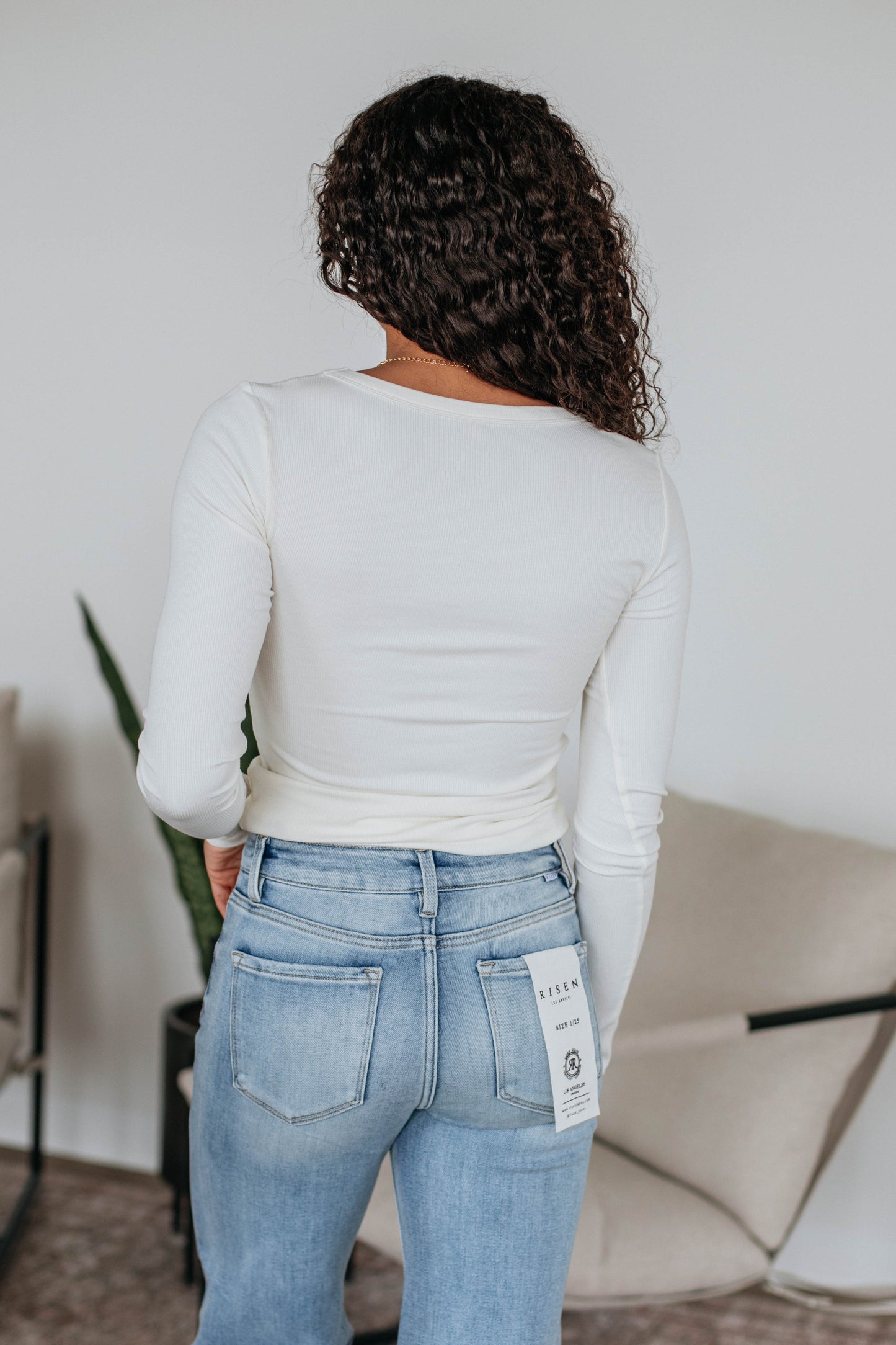 Kasen Ribbed Top - Ivory