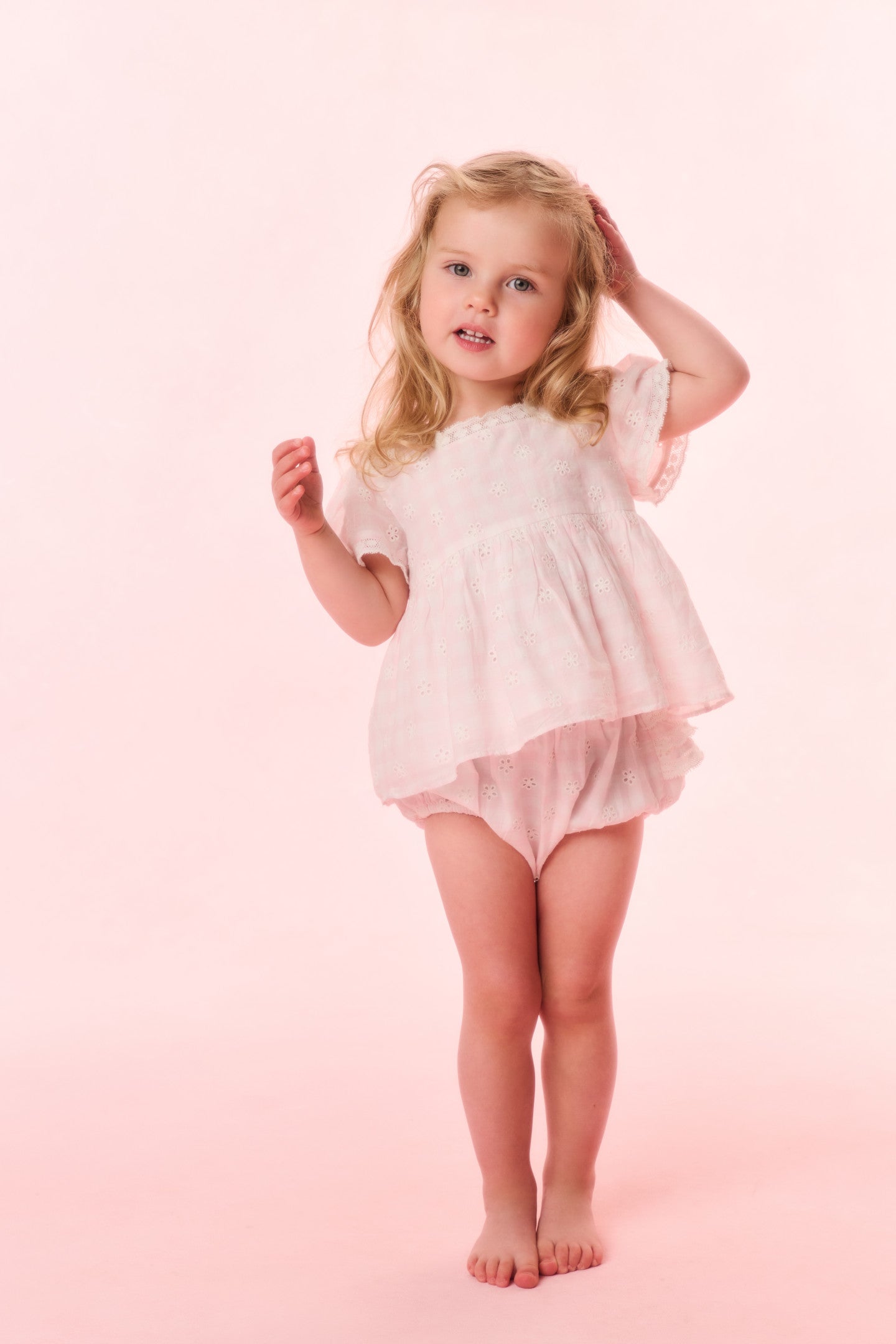 Baby Remallia Cotton Gingham Top