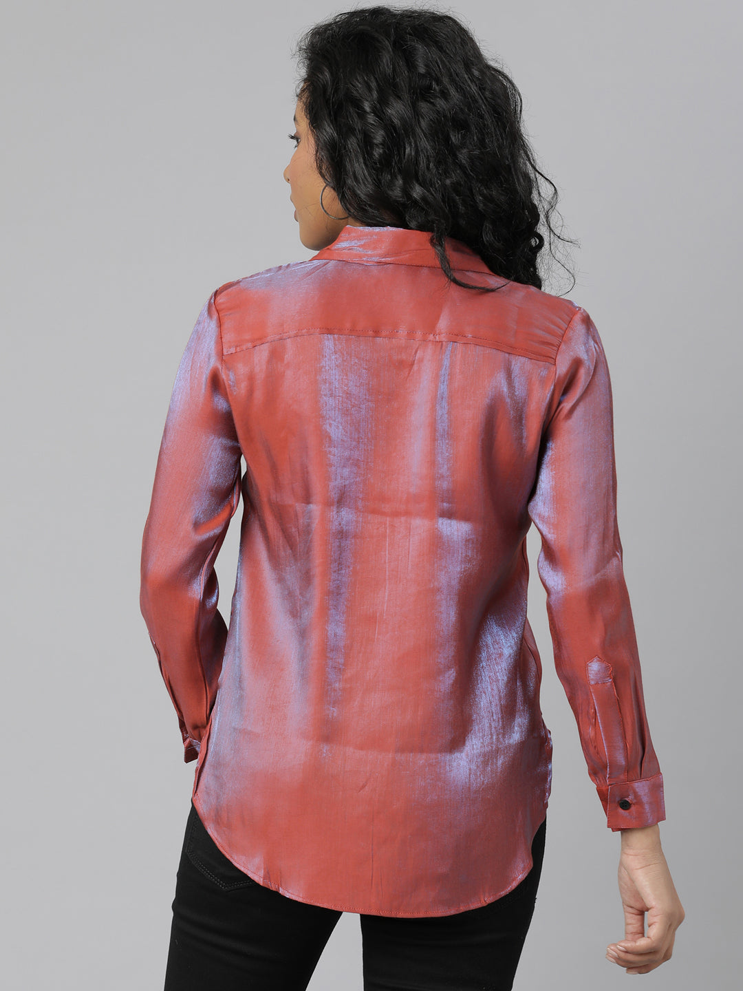 Women's Rust Slim Fit Casual Shirt