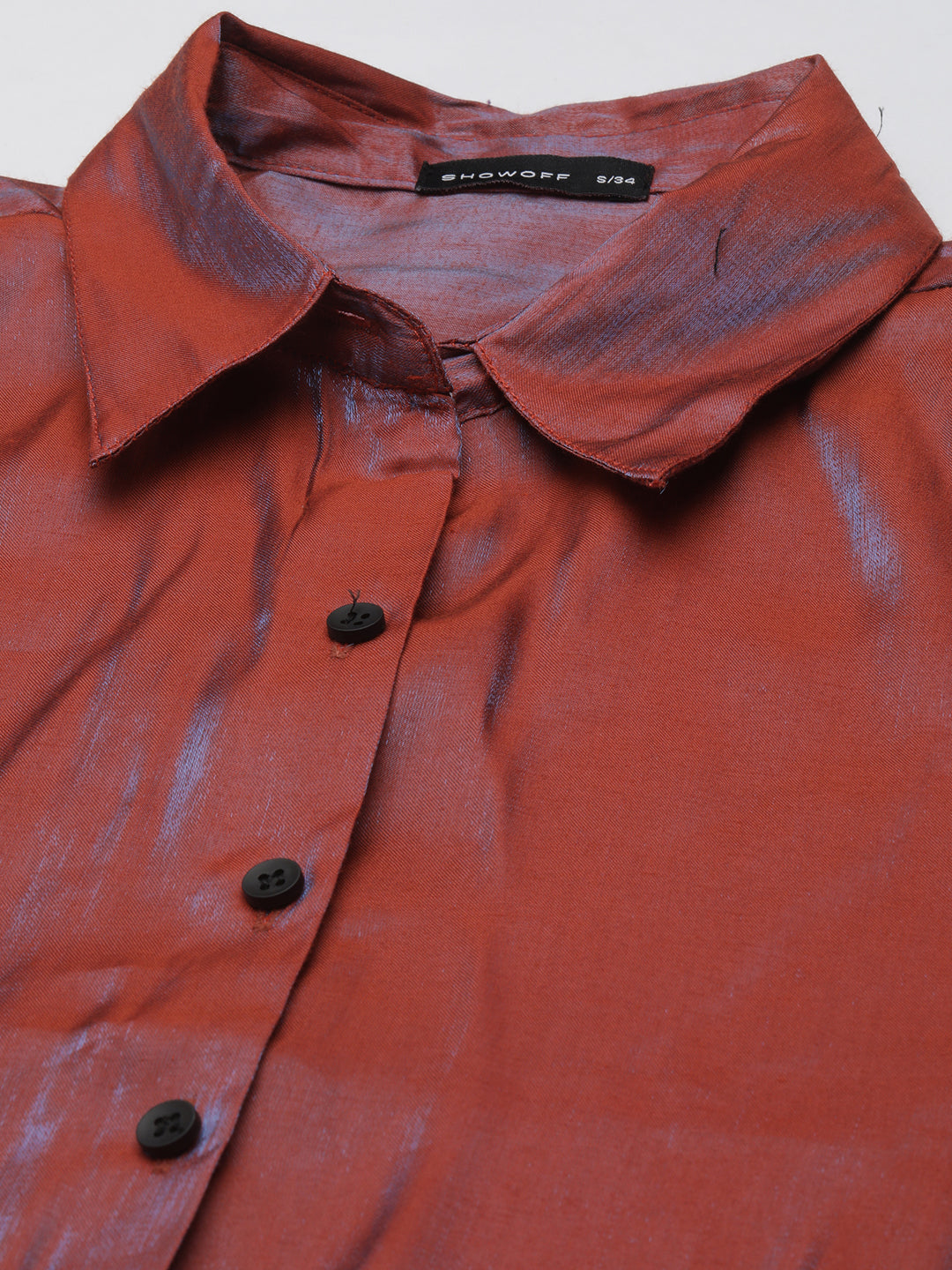 Women's Rust Slim Fit Casual Shirt