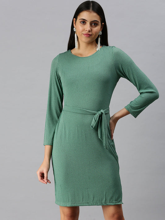 Women's Green Sheath Dress