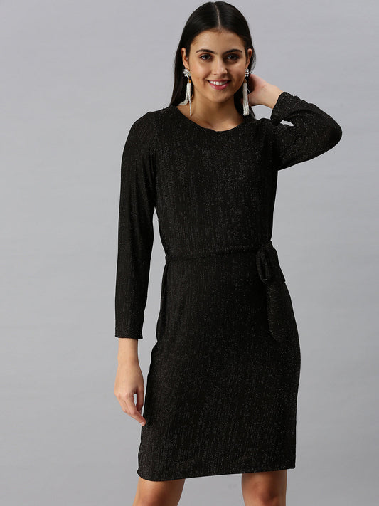 Women's Black Sheath Dress