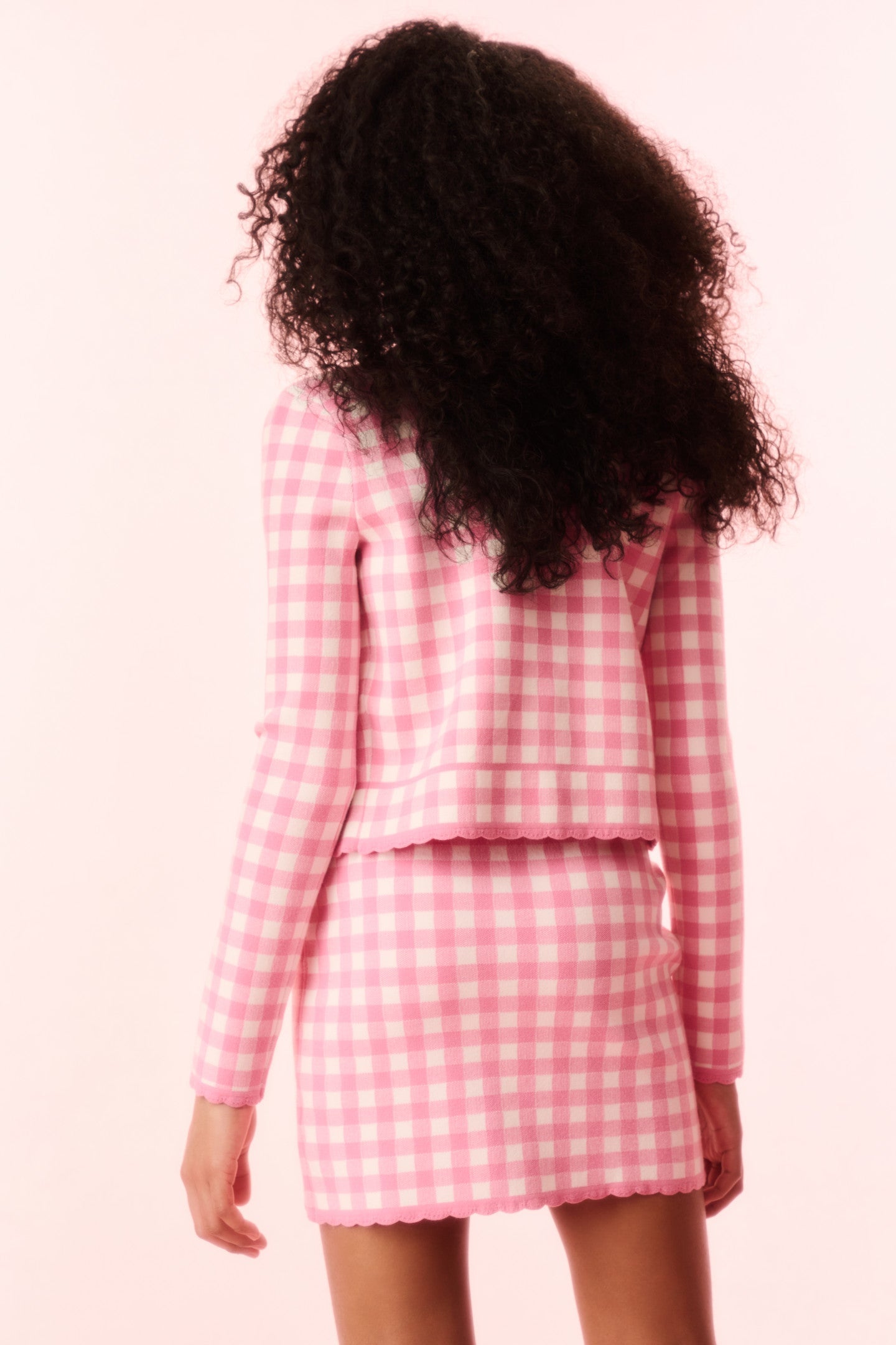 Girls Alhambra Checkered Knit Jacket