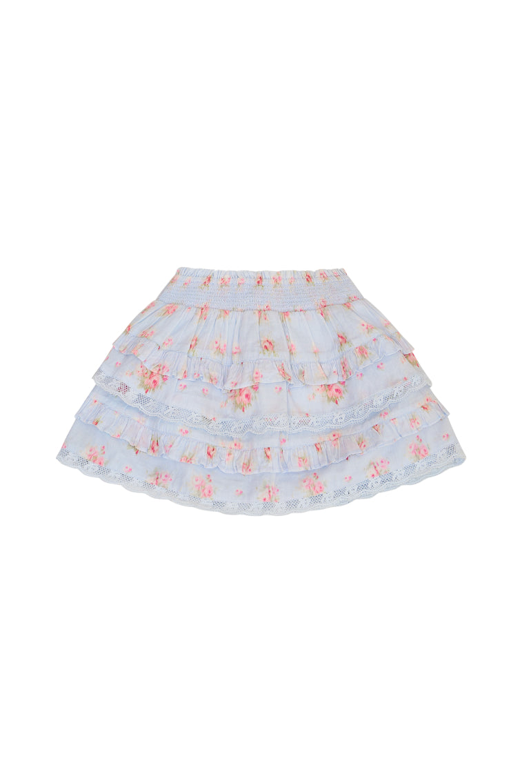 Girls Billie Blue Floral Mini Skirt