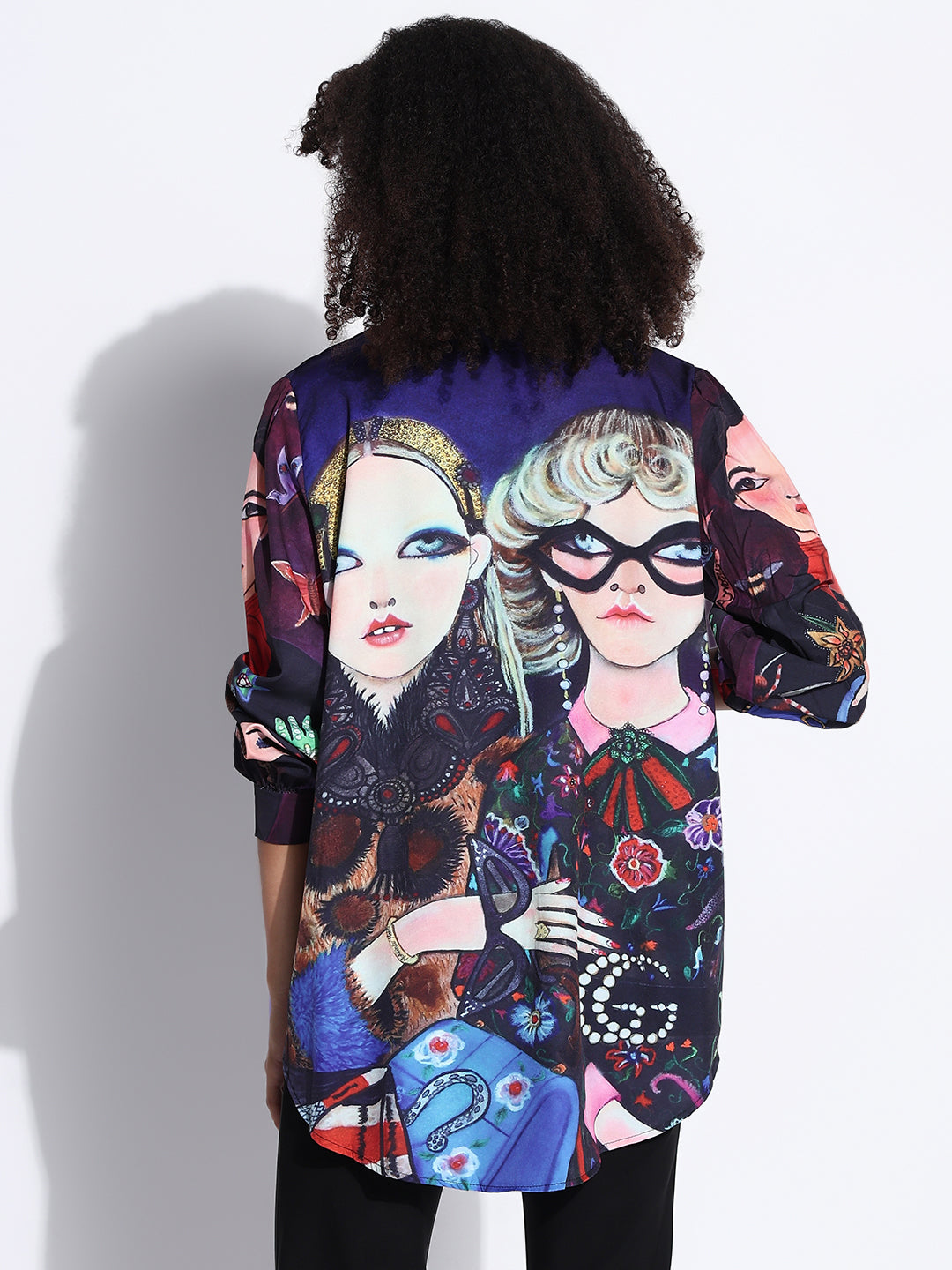 Women's Graphic Multi Oversized Shirt