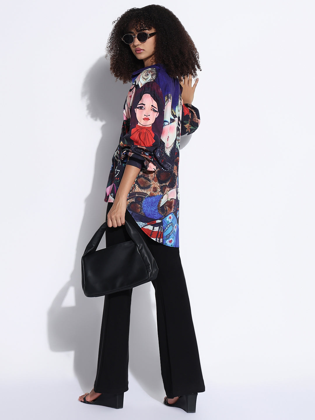 Women's Graphic Multi Oversized Shirt