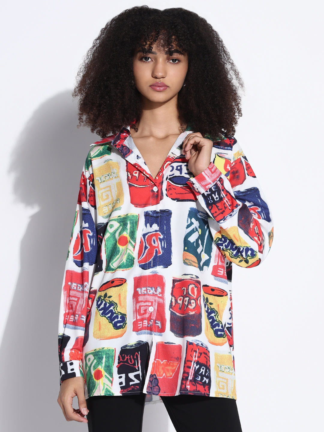 Women's Graphic Multi Oversized Shirt