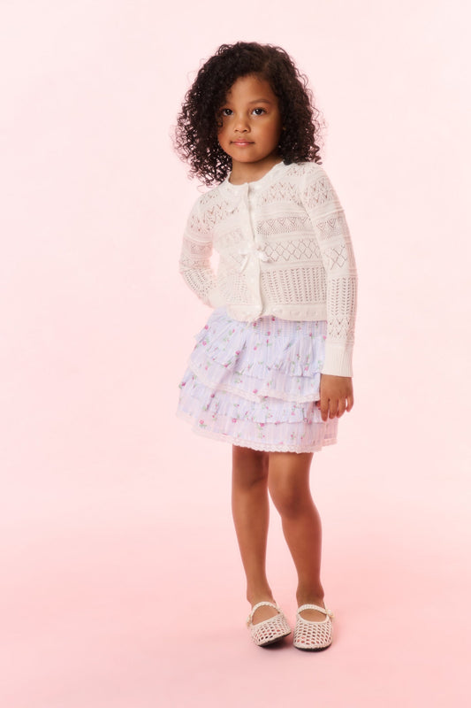 Girls Billie Floral Striped Skirt