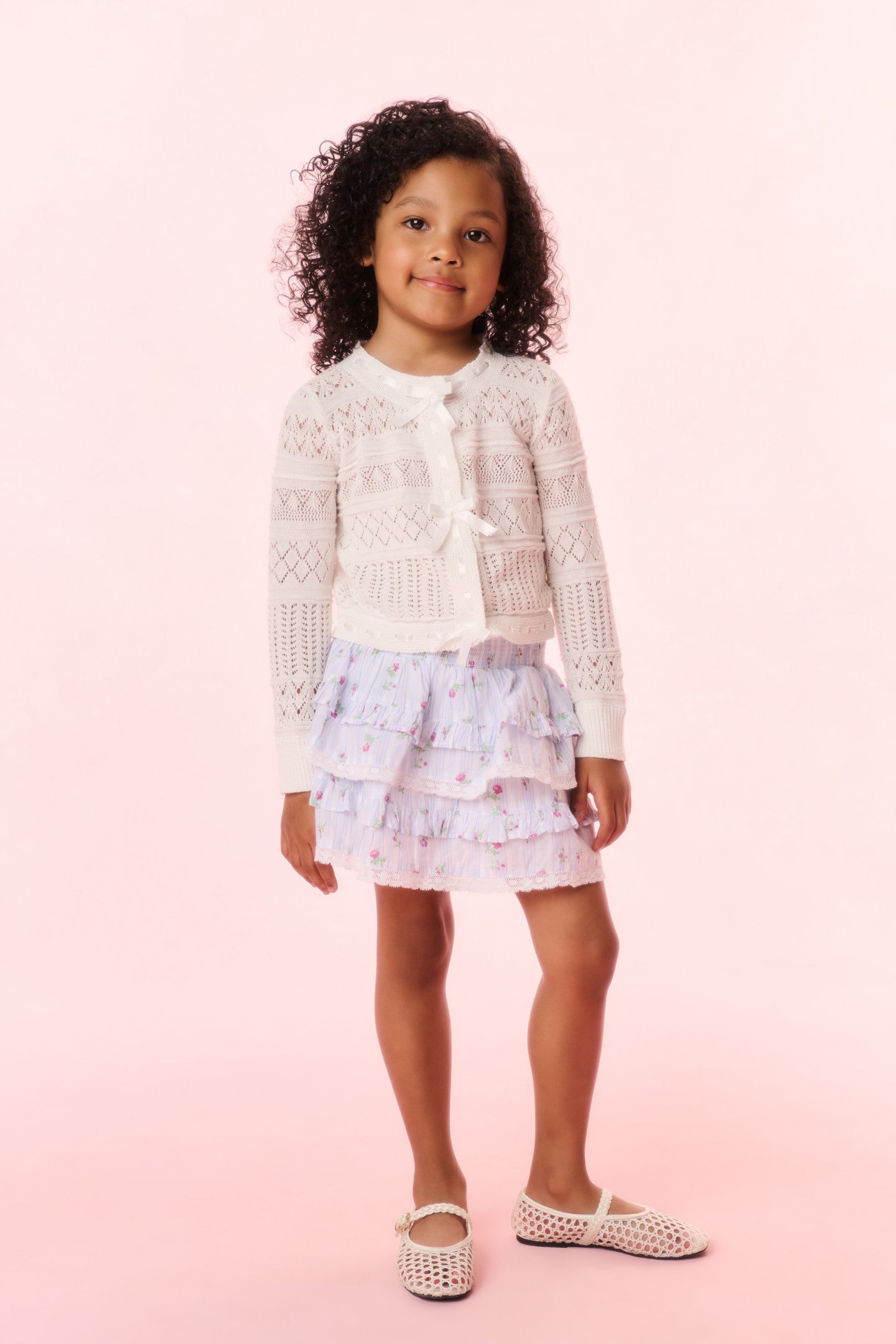 Girls Billie Floral Striped Skirt