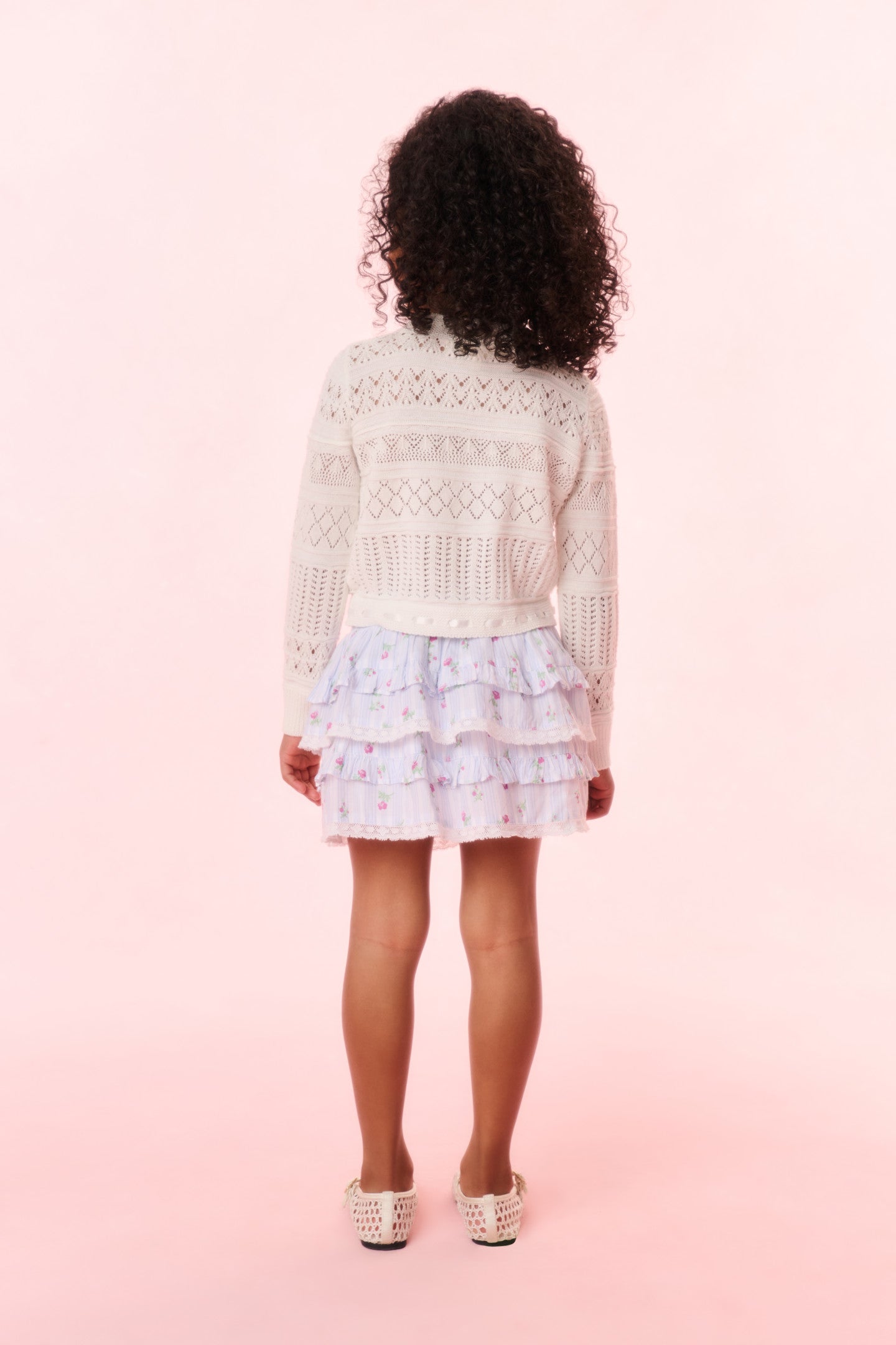 Girls Billie Floral Striped Skirt