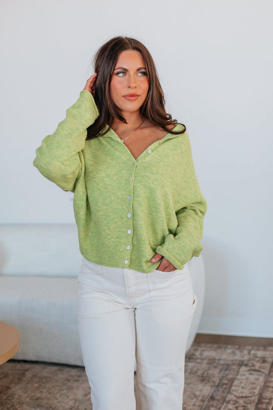 Brooke Cardigan - Lemongrass