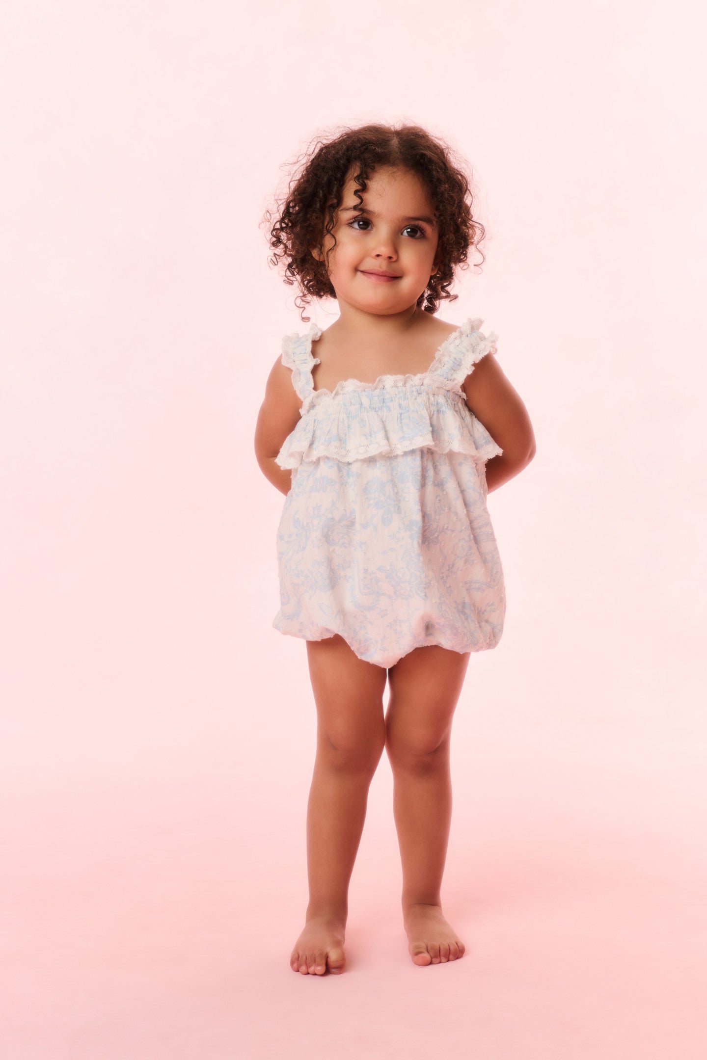 Baby Nadiana Cotton Toile Print Pinafore