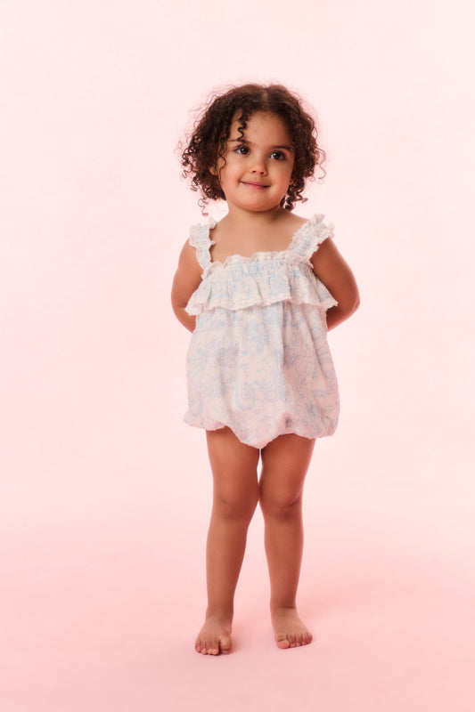 Baby Nadiana Cotton Toile Print Pinafore