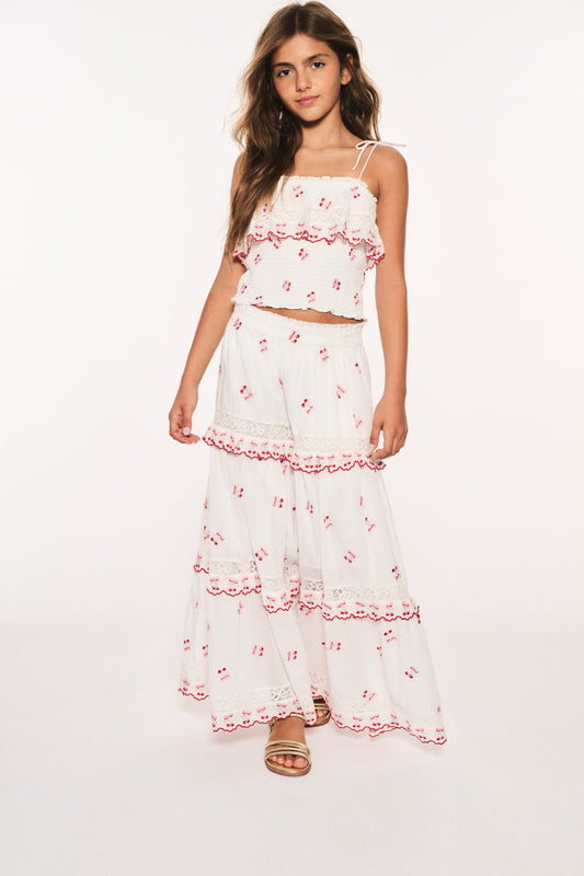 Girls Zinna Cotton Cherry Maxi Skirt