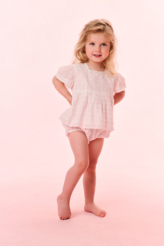 Baby Remallia Cotton Gingham Top
